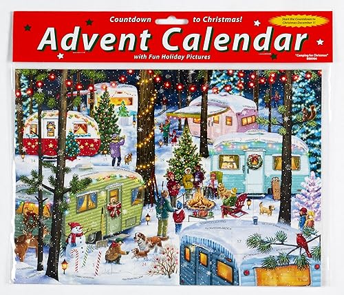 Miniatura 3 de Calendario de Adviento de camping para Navidad (cuenta regresiva para Navidad) con imágenes navideñas de Vermont Christmas Company