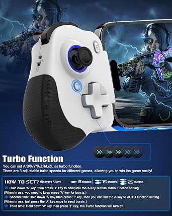Crotrain Type-C Mobile Gaming Controller for Android & iPhone 17/16/15 Series (USB C) Plug and Play Gamepad with Hall Effect Joysticks/Hall Trigger, for Xbox Cloud Gaming/PS Remote Play/PUBG/CODM