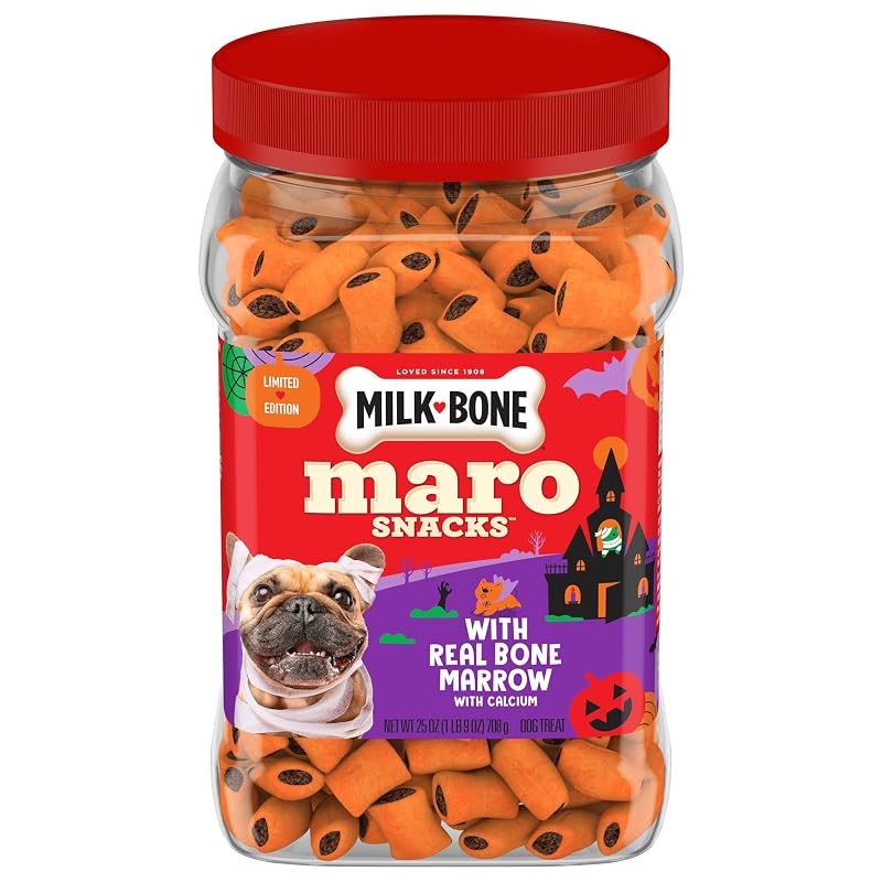 Petisco para cães Milk-Bone MaroSnacks Halloween sabor carne, pote com 700 g