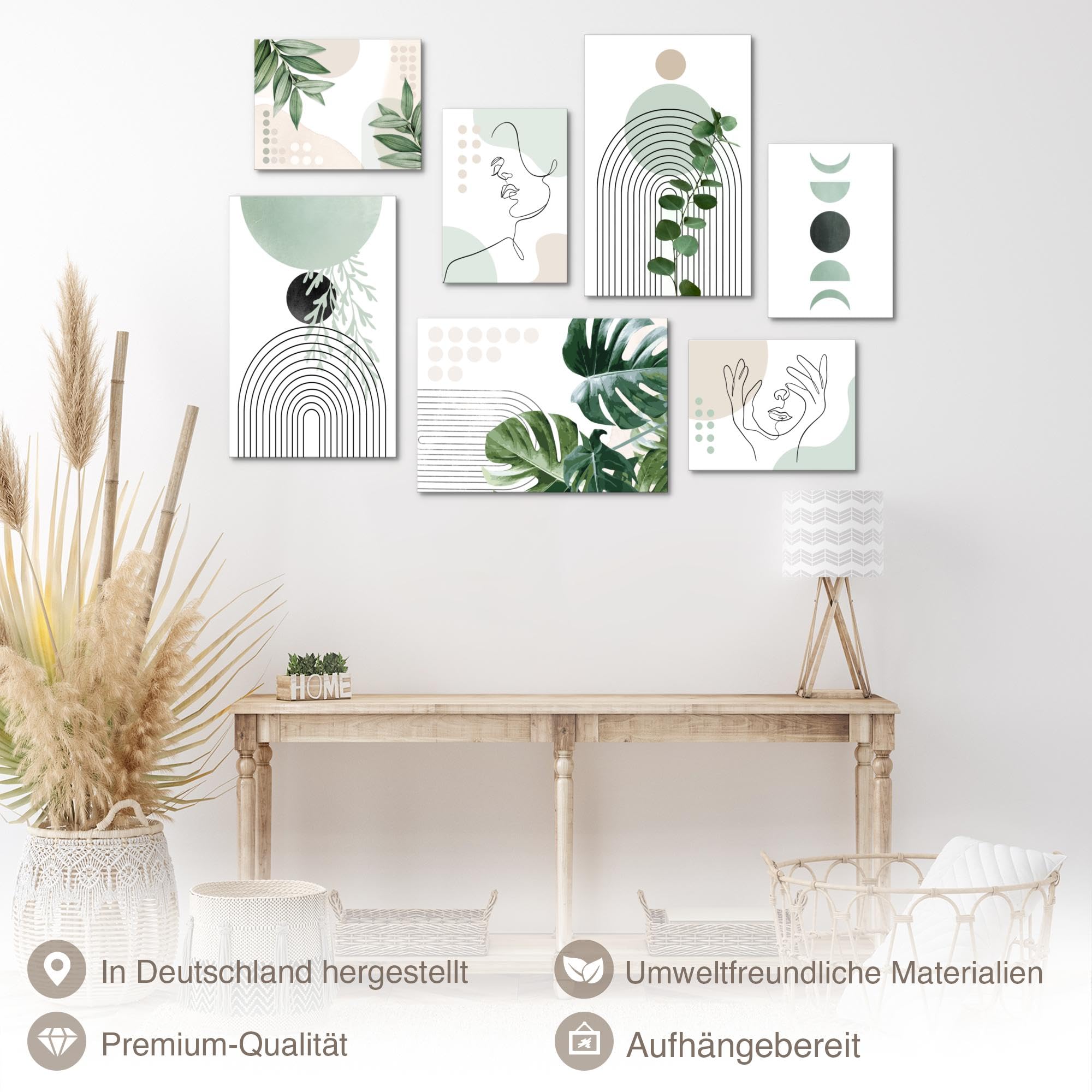 Novart Quadros Astratto Figure Fogli - Nessuna Cornice Necessaria