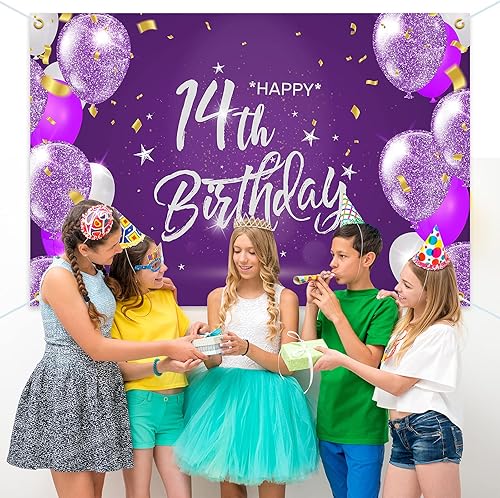 Miniatura 27 de HAMIGAR Fondo de pancarta de feliz cumpleaños 50 de 6 x 4 pies, decoraciones de cumpleaños de 50 años, suministros de fiesta para mujeres