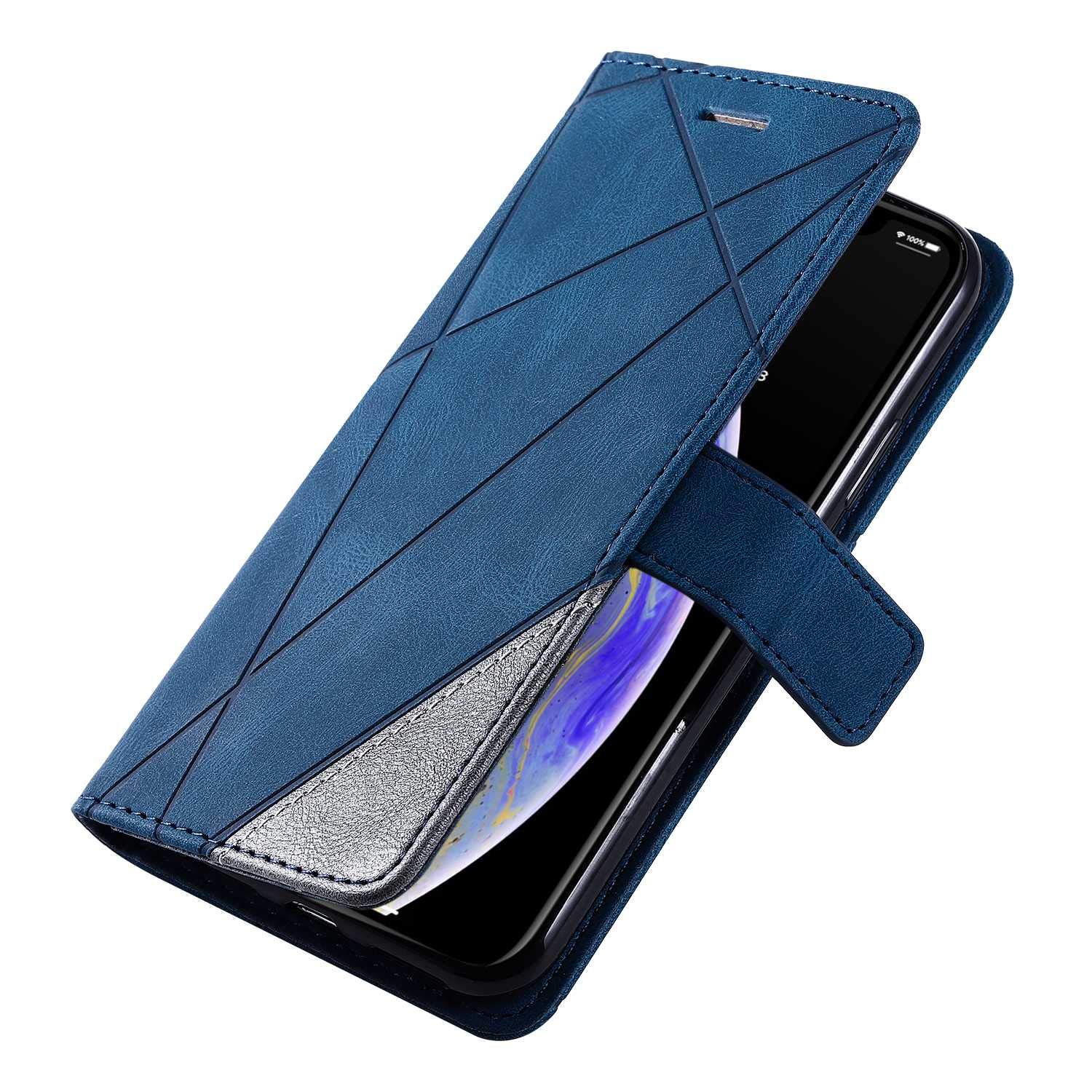 Cover Portafoglio In Pelle Per IPhone X/XS - Antiurto Con Kickstand E Slot Per Carte - Flip Case Con Fibbia Magnetica - 2