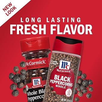 McCormick Whole Black Peppercorns, 1.87 oz