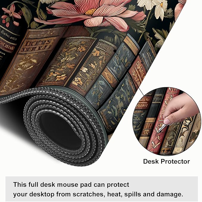 Mouse Pad THISFIND Grande Antideslizante con Bordes Cosidos, Color Book miniatura 8
