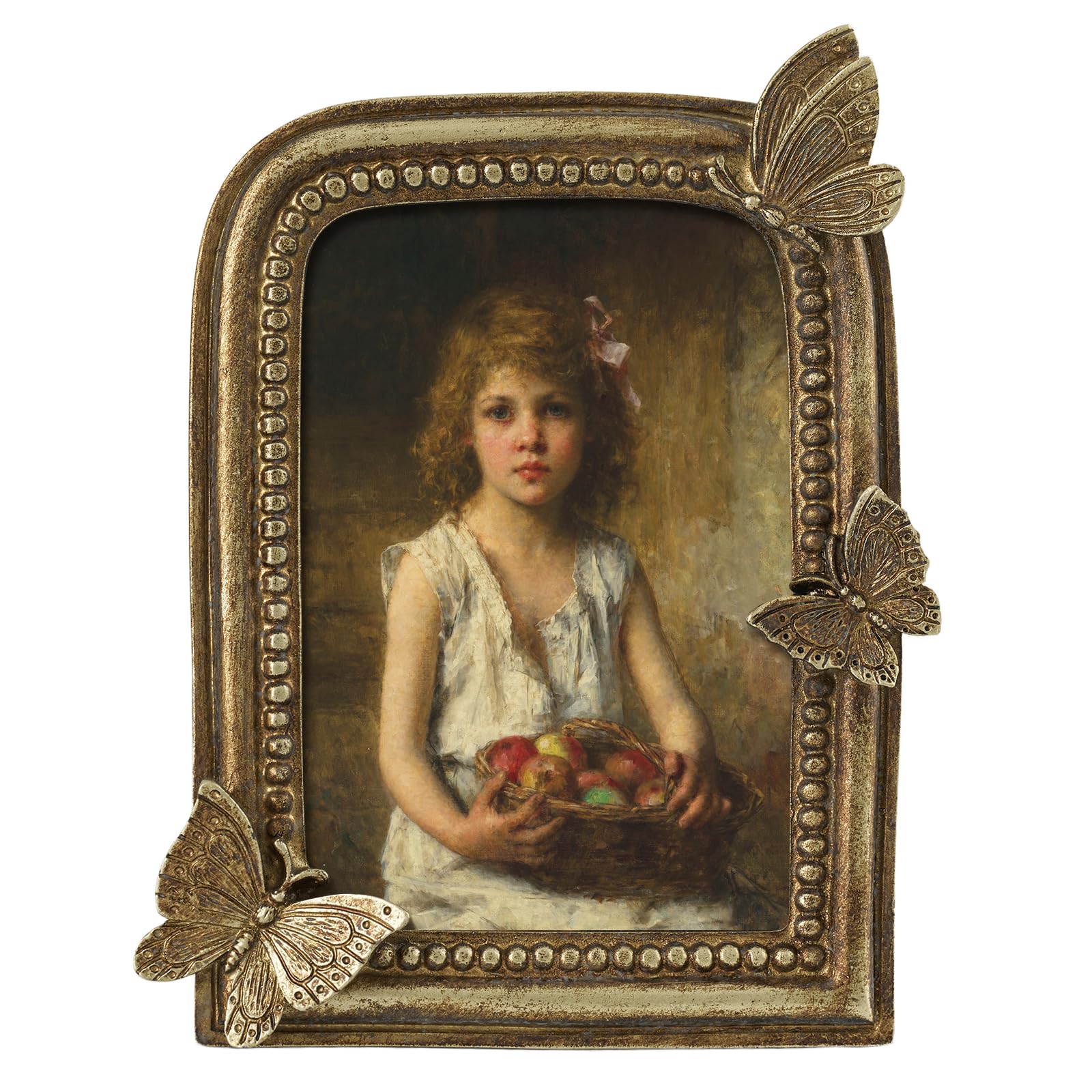 FOLKOR Girl with a Basket of Apples
