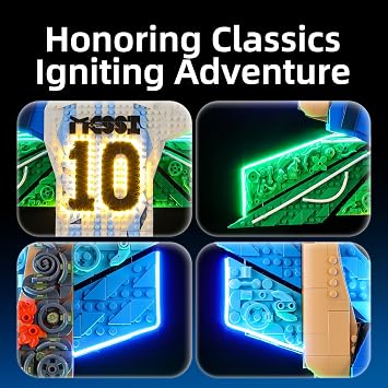 YEABRICKS LED Light for Lego 43018 LEGO® Editions Lionel Messi – Celebration Building Blocks Model -Gift for Collectors & Hobbyists(Building Set NOT Included)