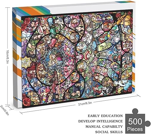 Amazon Co Jp Nanagoten ディズニーピクサー ヒロインコレクション ステンドグラスジグソーパズル 500 Pcsピース スーパースモールピース プレゼント クリスマス ギフト パズル 木質 誕生日 Puzzle 壁飾り ホーム キッチン