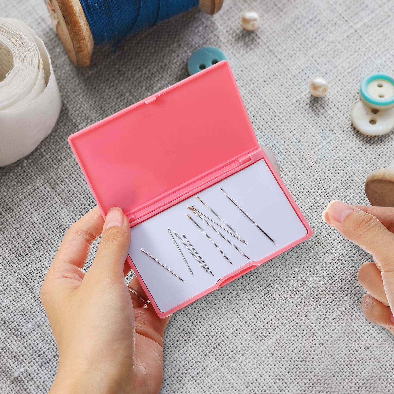 Caja Magnética Organizadora 3 Piezas de Agujas de Coser y Tejer