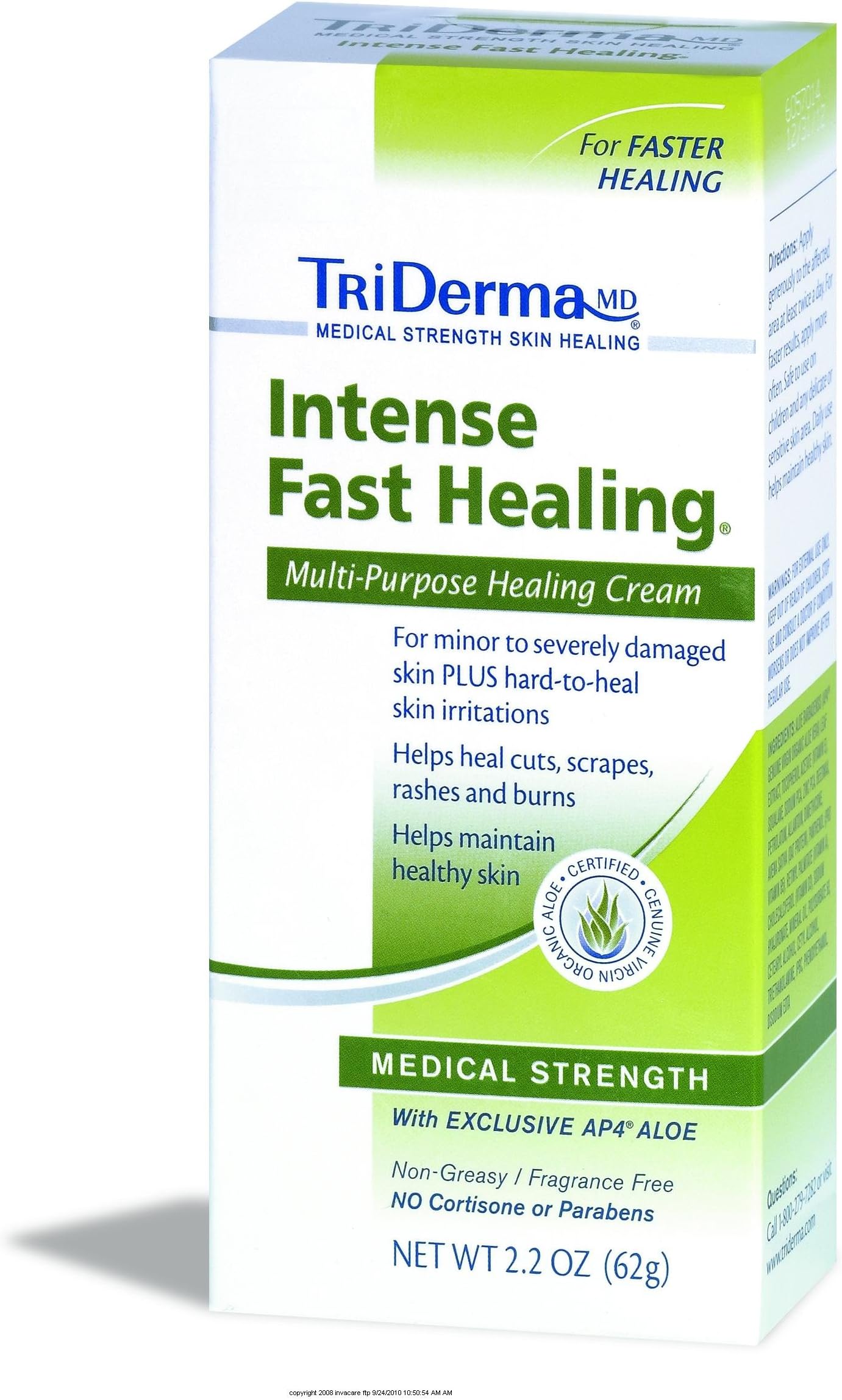 Triderma Intense Fast Healing Cream, 2.2 oz. Tube