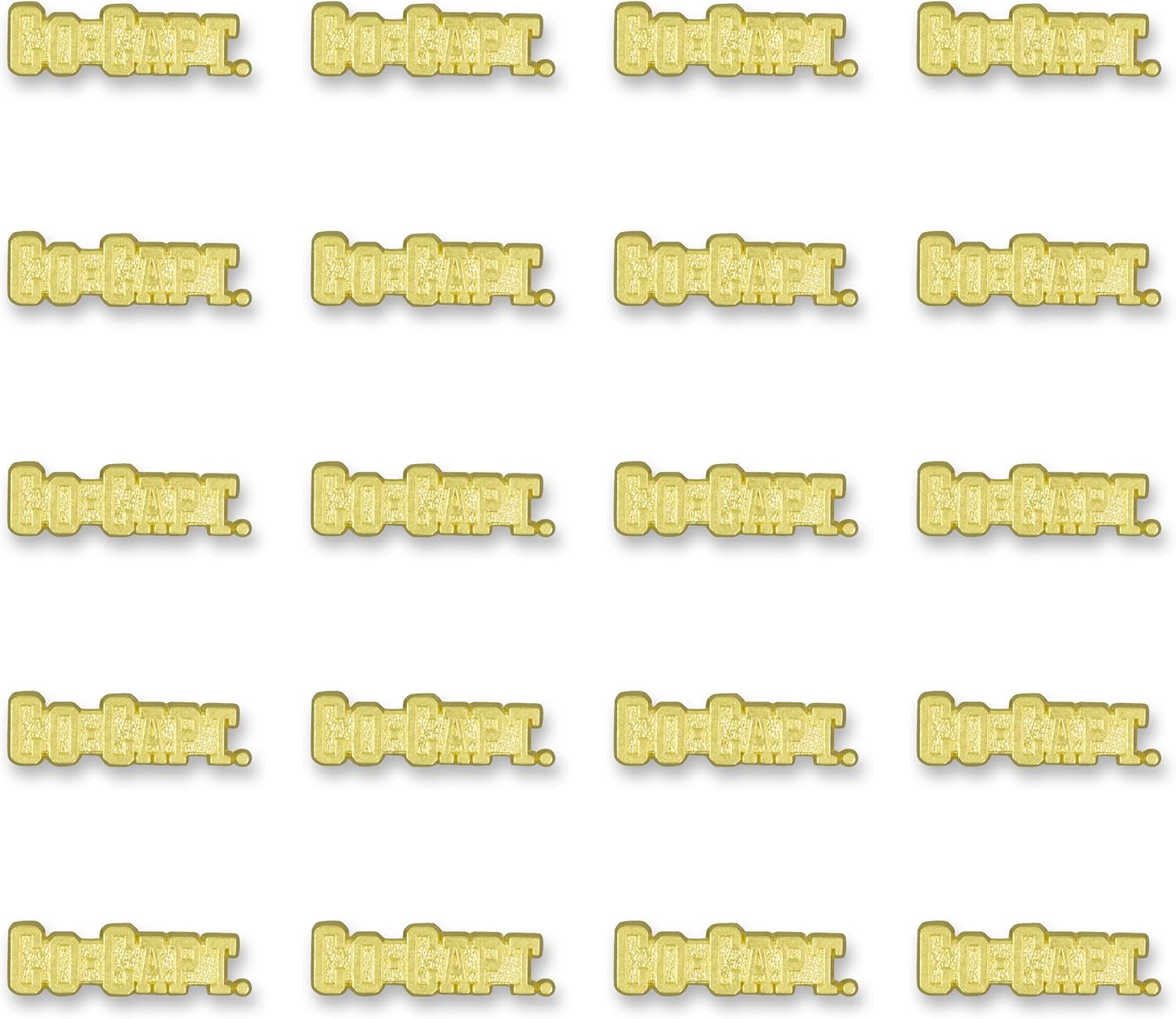 SHOP AWARDS AND GIFTS 3/8 Inch Gold Co-Captain Team Leader Chenille Lapel Pin, Achievement Recognition Gifts, Bulk Pack of 20