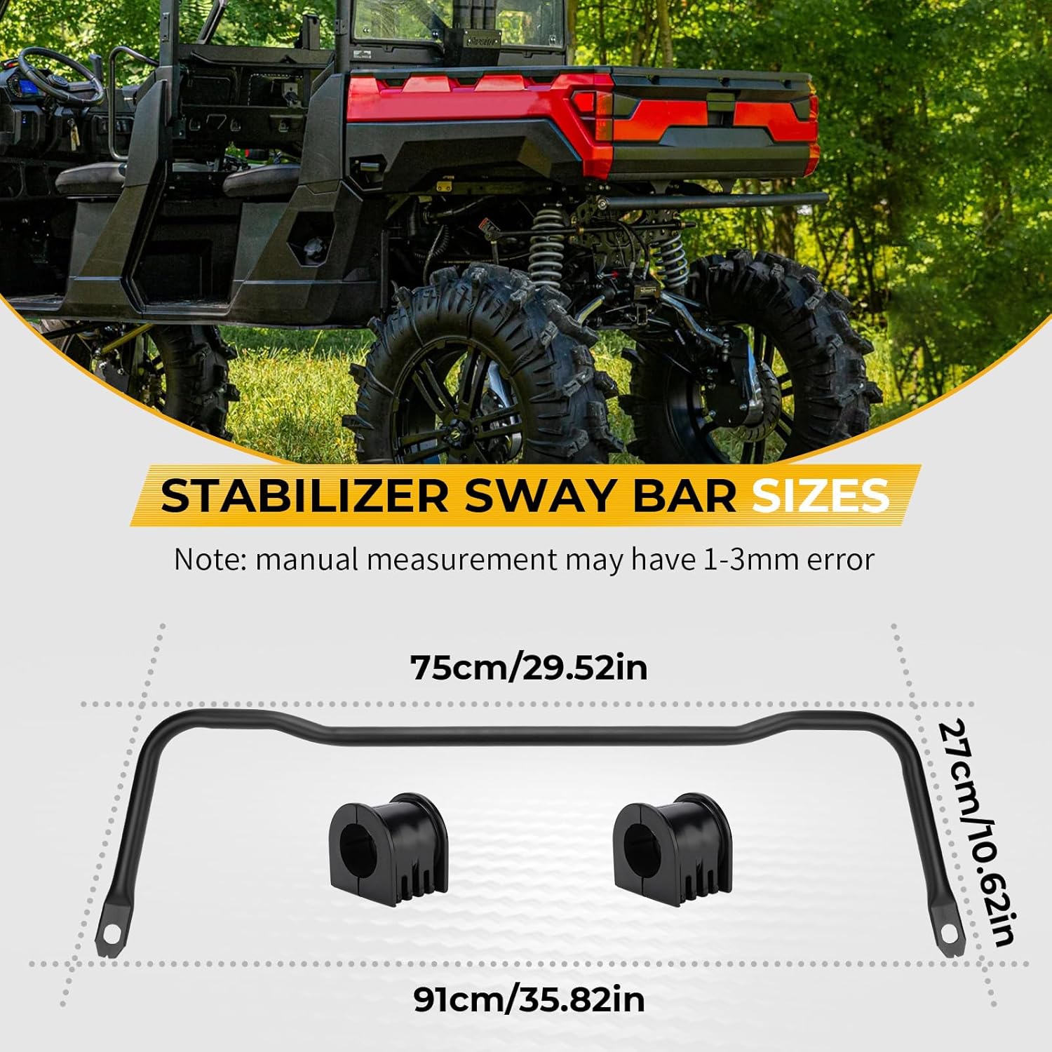 M MATI Front or Rear Suspension Stabilizer Sway Bar for Polaris Ranger 1000 Crew XP 2019-2020 5341033-458