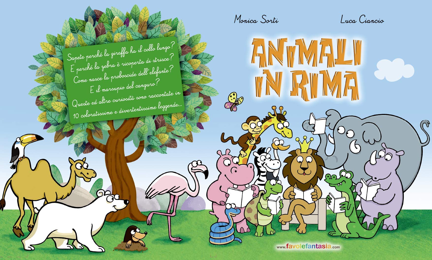 Animali in Rima. Libro per bambini con album da colorare