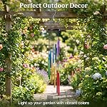HOMEXUP Outdoor Colorful Wind Chimes for Outside with 12 Aluminum Tubes for Garden Patio Balcony and Home Decor（Color）