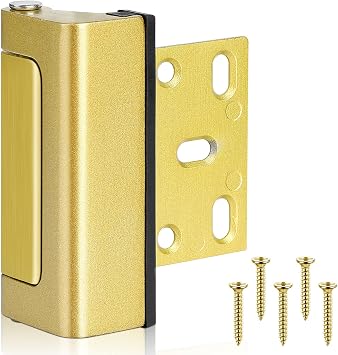 Home Security Door Lock Reinforcement Gold Child Proof Door Lock Latch Aluminium Alloy Security Toddler Locks for Doors Inside