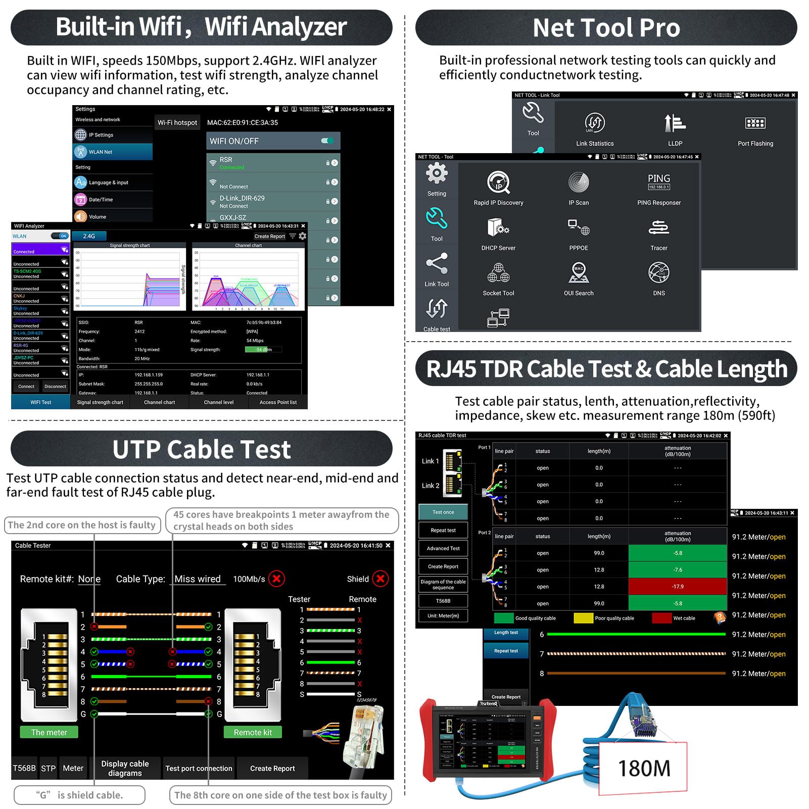 Rsrteng CCTV Tester - 4K IP Camera & PoE Testing -6 Rsrteng CCTV Tester - 4K IP Camera & PoE Testing -6