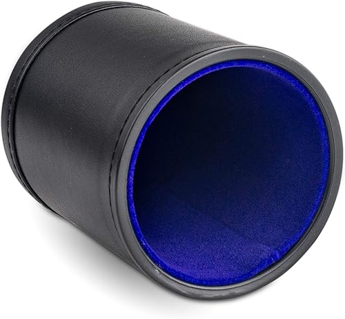 Miniatura 6 de Taza pequeña y silenciosa de cuero sintético con forro de fieltro para Yahtzee, DND, Backgammon, Farkle, Poker (rosa rosa)