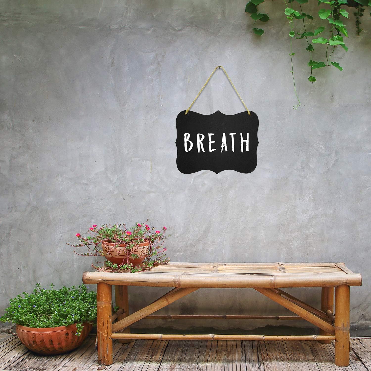 Large Hanging Chalkboard Acrylic Signs 8x10 - Double Sided for Standard Chalk & Other Side for Liquid Chalk Marker Erasable-for Wedding, Wall Decor, Kitchen Pantry, Menus, (12)