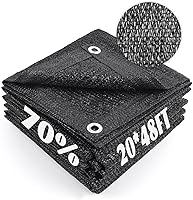 Vista 43 de Cool Area 70% Tela para Sombra Solar con Ojales, Lona de Malla para Cubierta de Plantas 6.5x16.5 pies, Toldo para Patio, Jardín, Pérgola, Verde