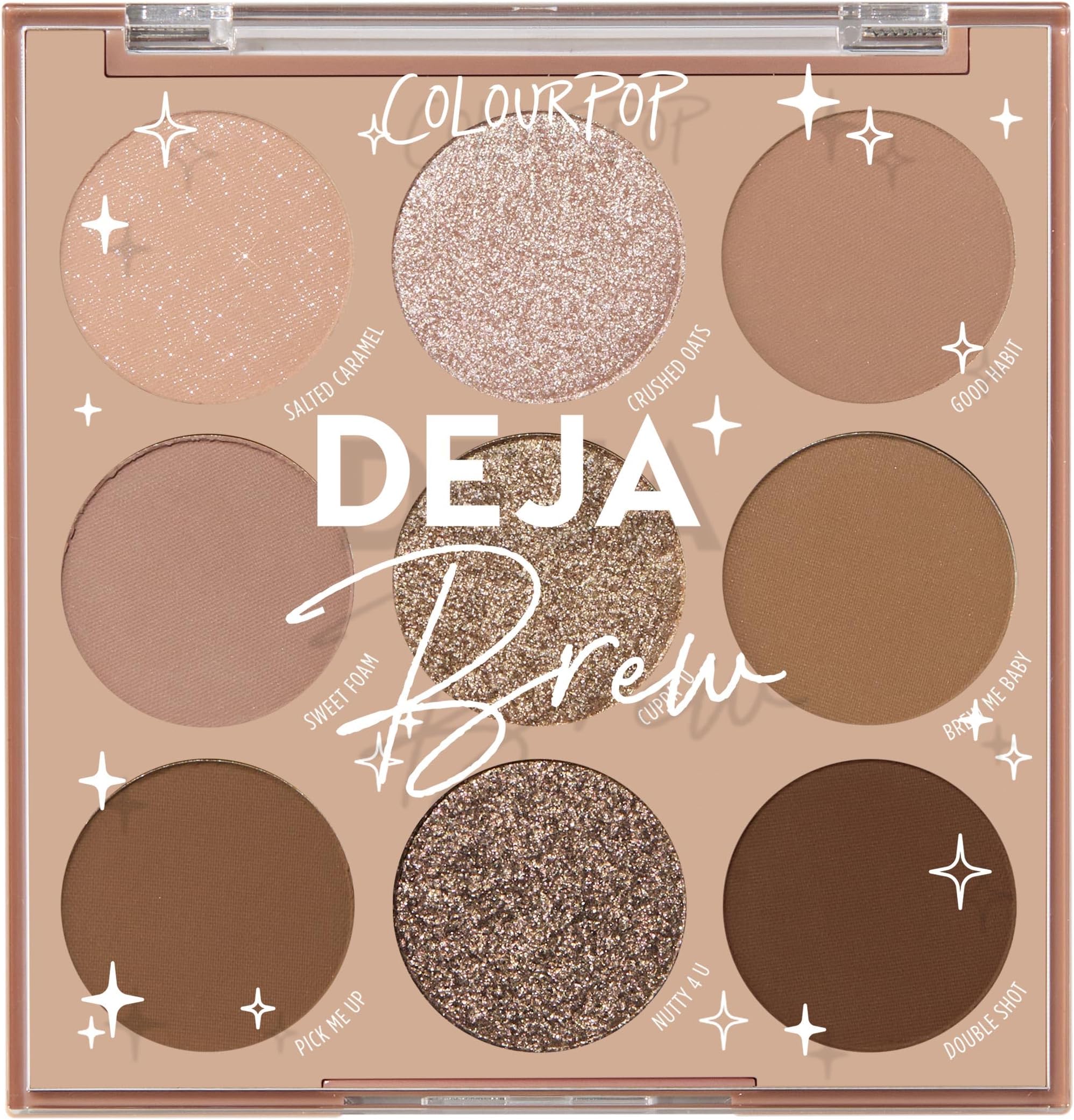 Deja Brew Eyeshadow Palette - Cool-Toned Nude Eye Makeup Palette with Matte, Metallic and Matte Sparkle Finishes - High-Pigment Eye Makeup with a Long-Wearing Formula (0.3 oz)
