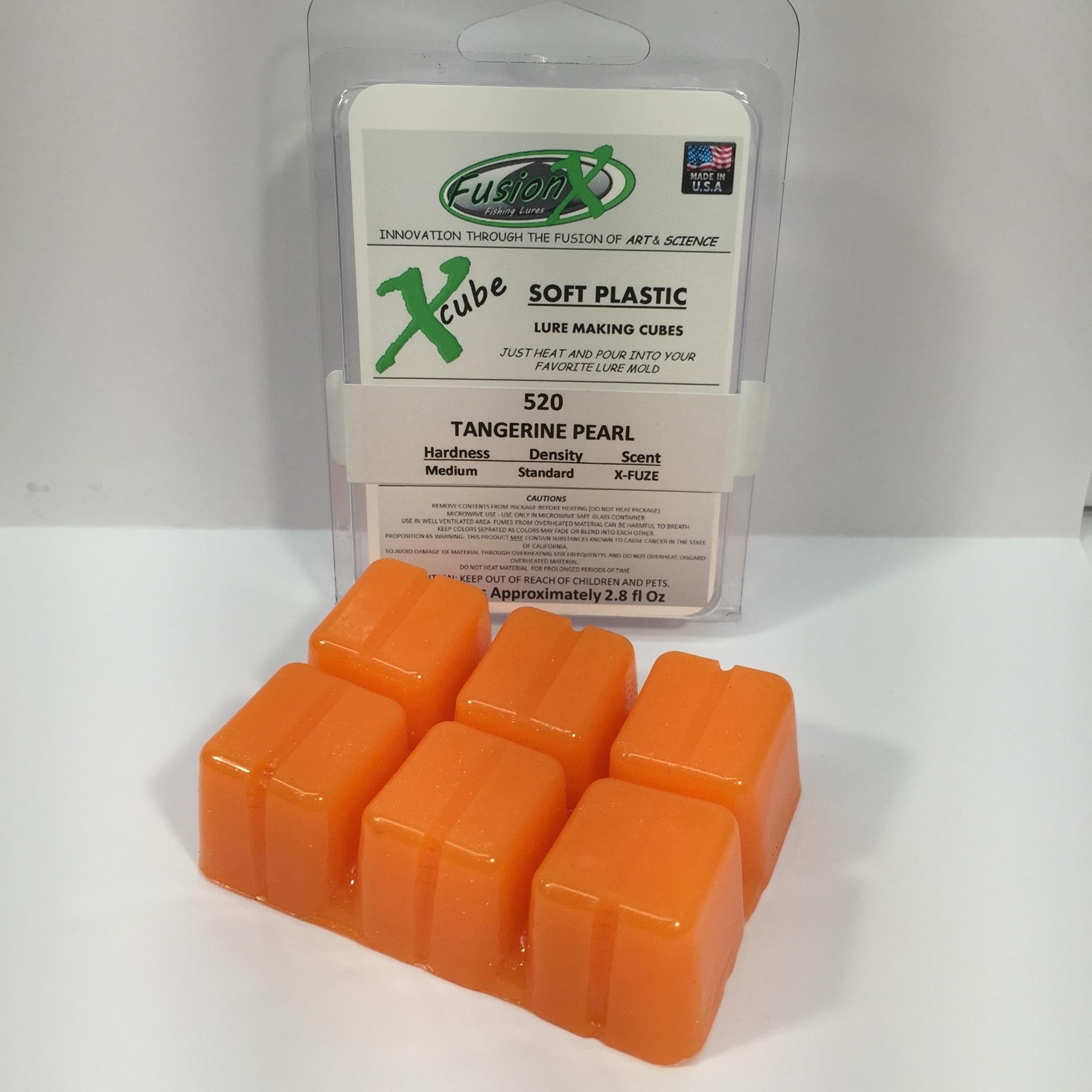 Fusion X Fishing - Xcube Soft Plastic Plastisol Lure Making Cubes - Color Favorites - 3 Pack