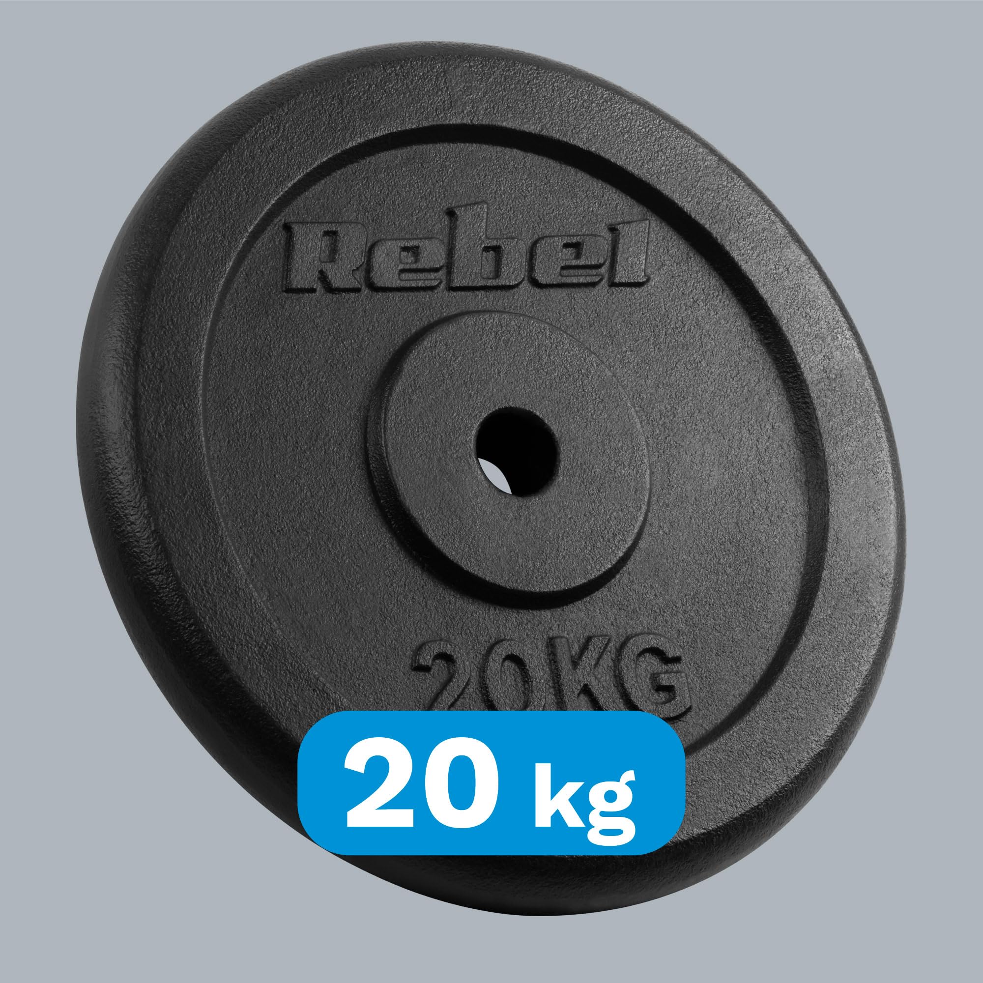 Rebel Carga de Hierro Fundido 20 kg Agujero 31 mm Placa Clásica RBA-2131