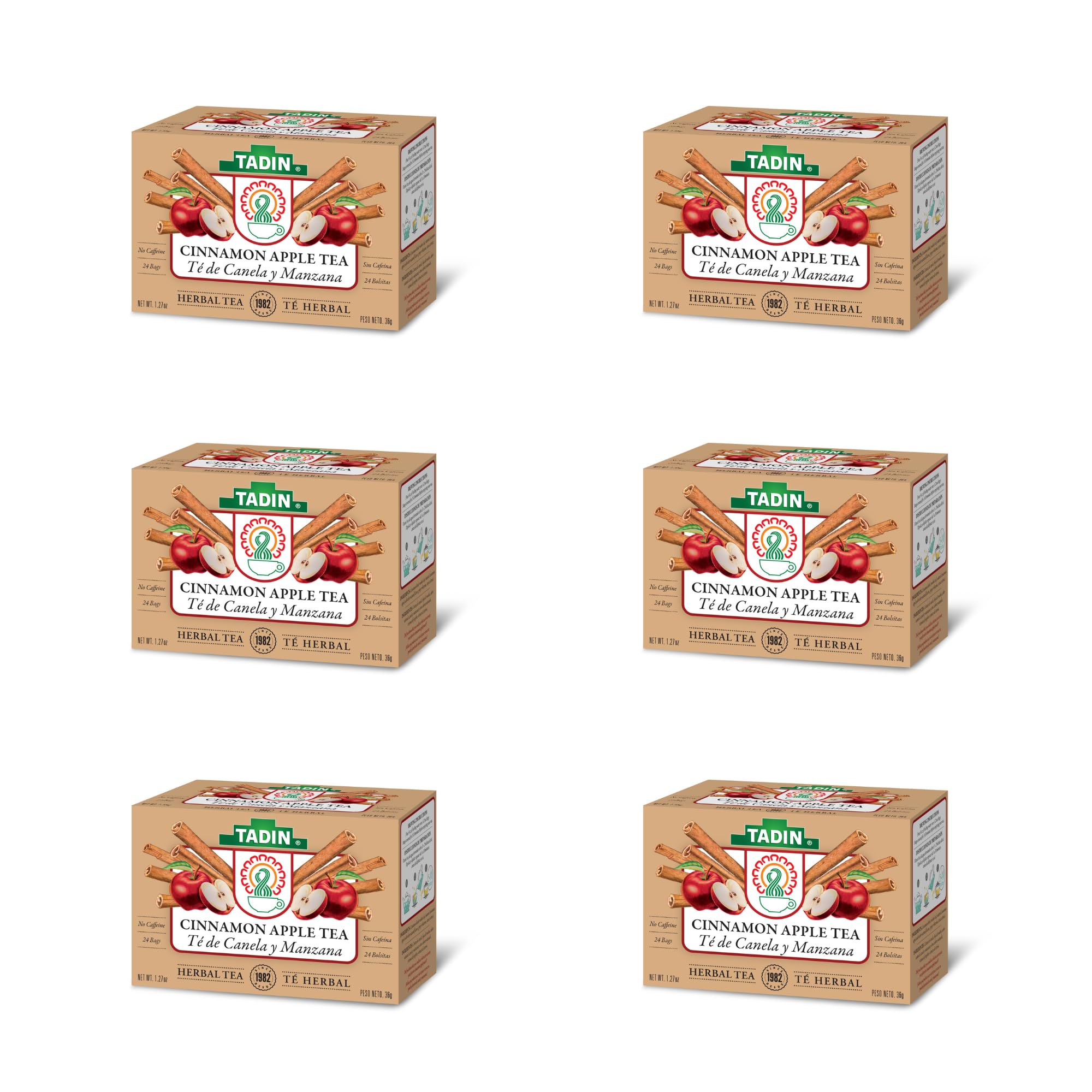 Amazon.com : Tadin Cinnamon Apple Herbal Tea, Caffeine Free, Decaf Amazon.com : Tadin Cinnamon Apple Herbal Tea, Caffeine Free, Decaf