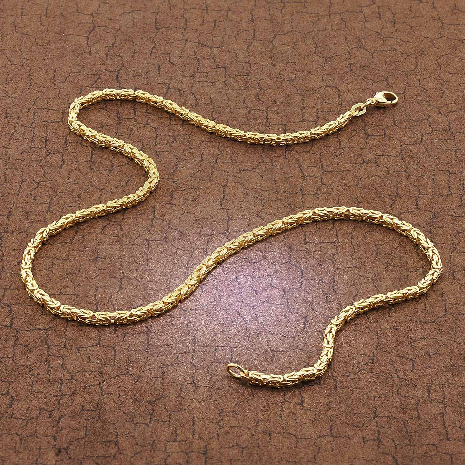 trendor Königskette Collier Gold auf 925 Silber 2,8 mm Breite 51570