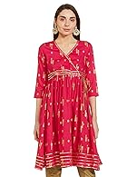 Tavasya Women’s Rayon Straight Festive Kurti