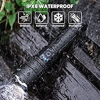 Vista 7 de Linterna LED Recargable de Alto Lúmenes - 99,000lm Linterna Brillante y Potente con 5 Modos, Linterna de Mano Impermeable para el Hogar, Campamento