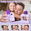 Cámara infantil de impresión instantánea, cámara selfie regalo para niñas y niños de 3 a 12 años, púrpura | Cámara infantil de impresión con pantalla de 2.4 pulgadas, tarjeta de 32GB, 3 rollos de papel, 5 bolígrafos, video 1080P, música y 5 juegos 3