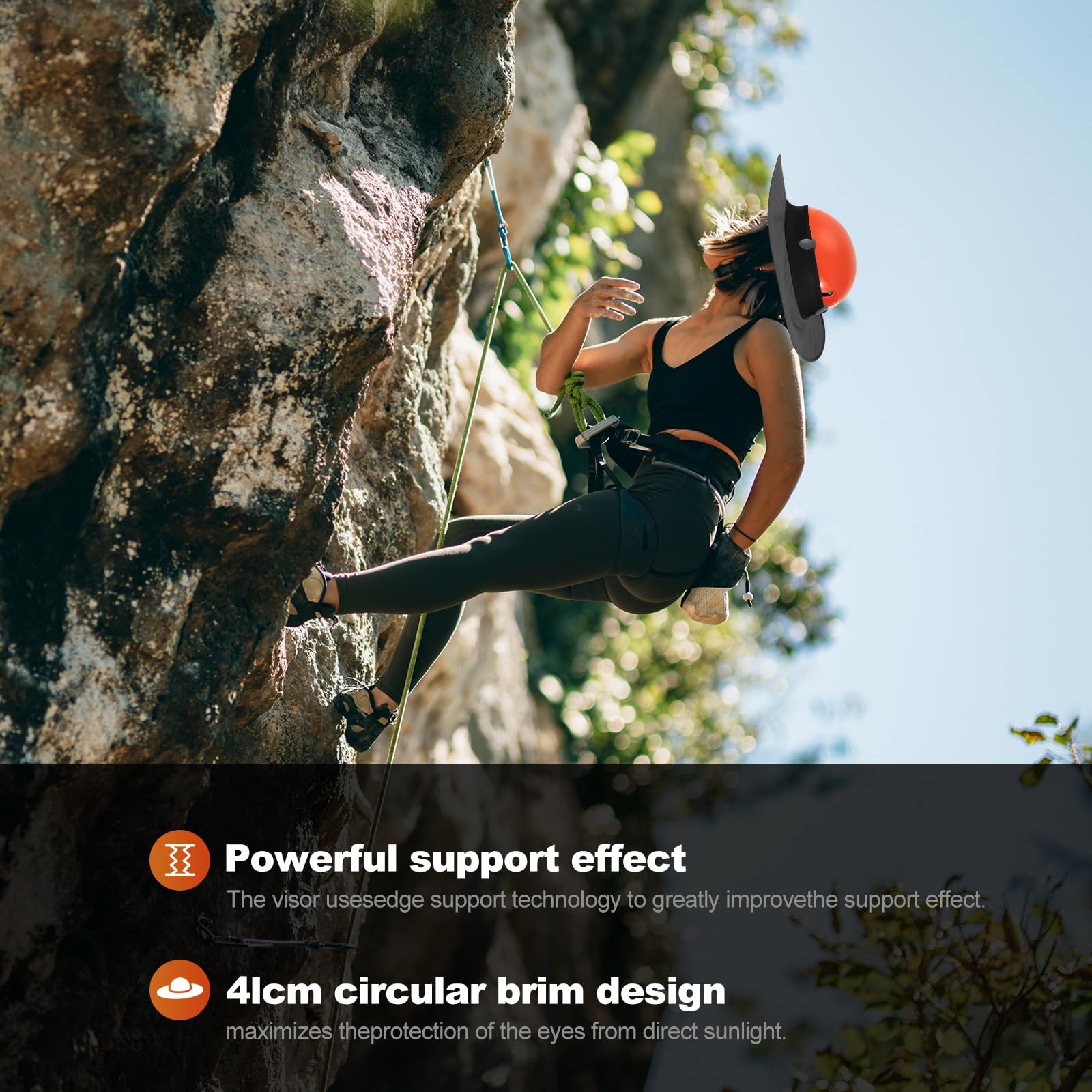 Tontron Visera de casco de escalada, visera de casco, parasol para casco, casco de seguridad. Adecuado para escalada, senderismo, rappel, trabajadores de gran altitud, trabajadores de la construcción,
