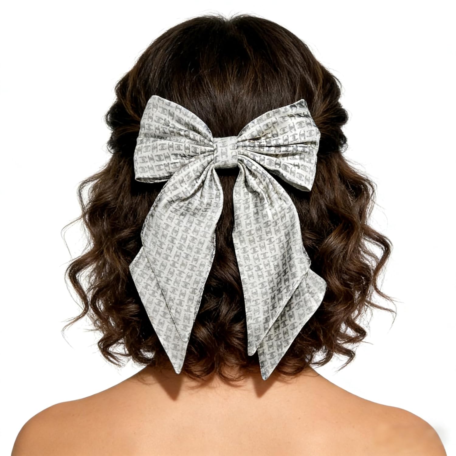 Unique designer luxurious butterfly hair clip with full print, ribbon hair accessory that subtly showcases taste - Image 4