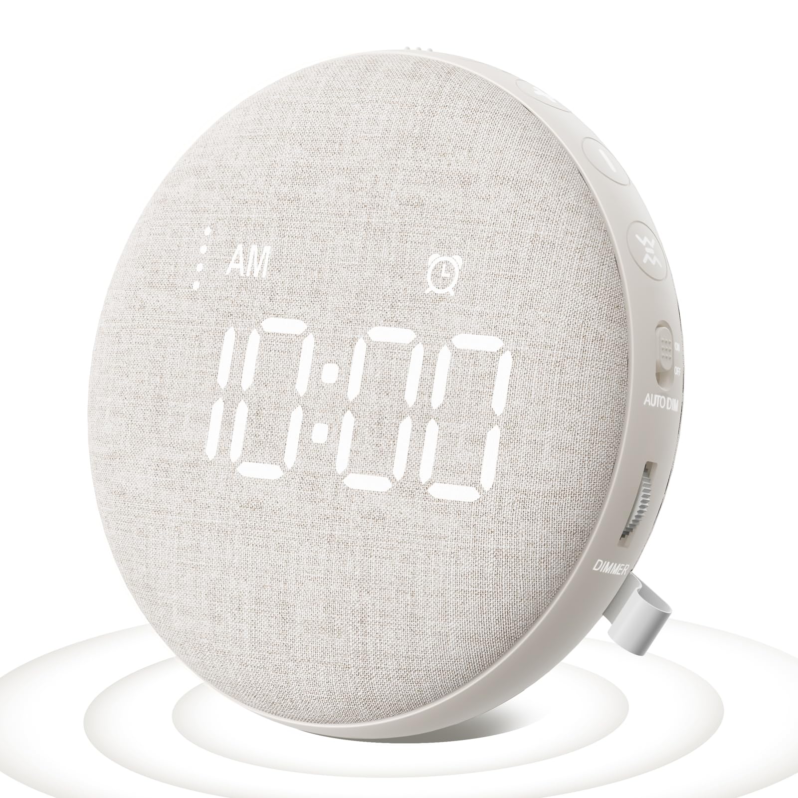 REACHER Vibrating Alarm Clock for Heavy Sleepers, Loud Alarm Clock for Bedroom, Bed Shaker Under Pillow, 3 Wake Modes, Auto Dimming, Cordless, Rechargeable, Deaf & Hearing Impaired