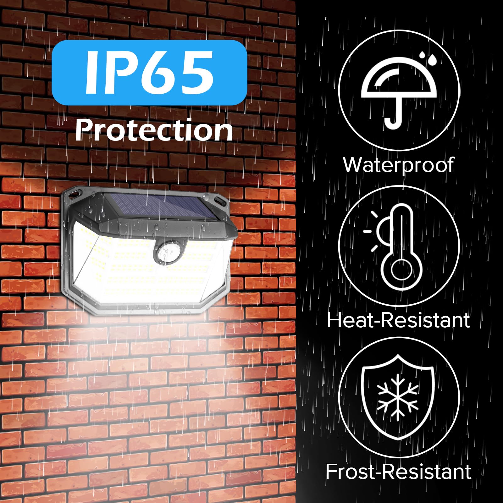Lenlun Solar Outdoor Lights, IP65 Waterproof Lights Outdoor Garden, 230 LED Solar Motion Sensor Lights - Image 4