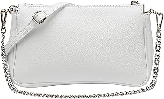 small white leather handbag