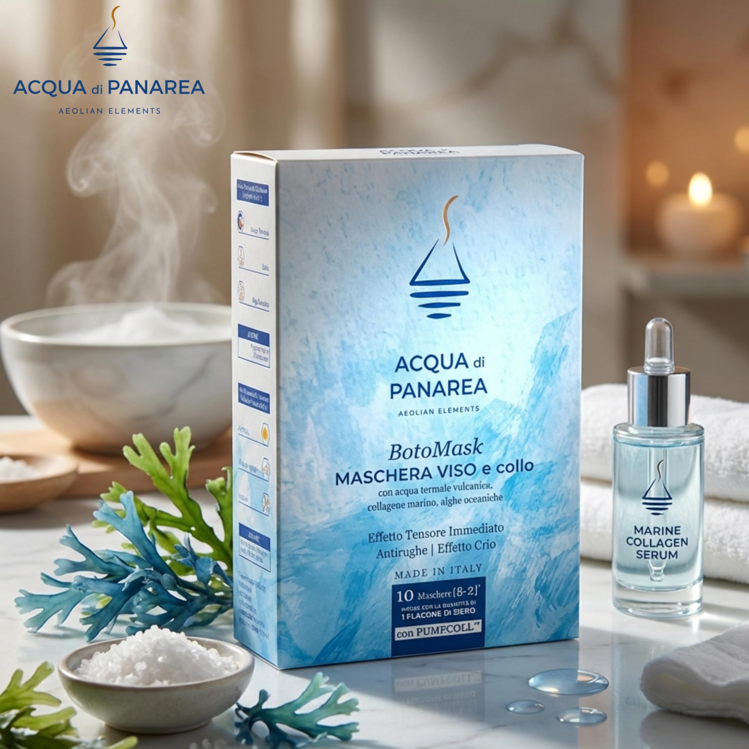 BotoMask Maschera Viso Effetto Tensore Immediato – Trattamento Rinfrescante e Levigante, Pelle Più Compatta e Luminosa – Maschera Idratante Anti-Stanchezza