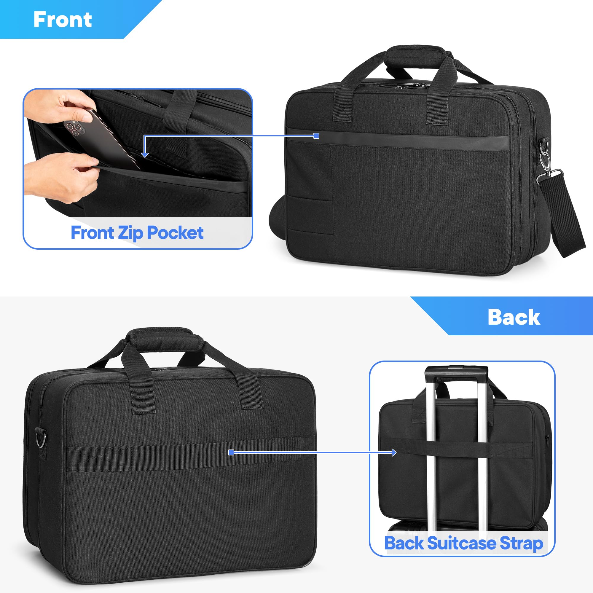 CURMIO Bolsa de Transporte Compatible con PS5, PS5 Slim, PS4, Negro | Funda de Viaje para Consola de Doble Capa, Compartimento Acolchado para Portátil, Bolsa Vacía