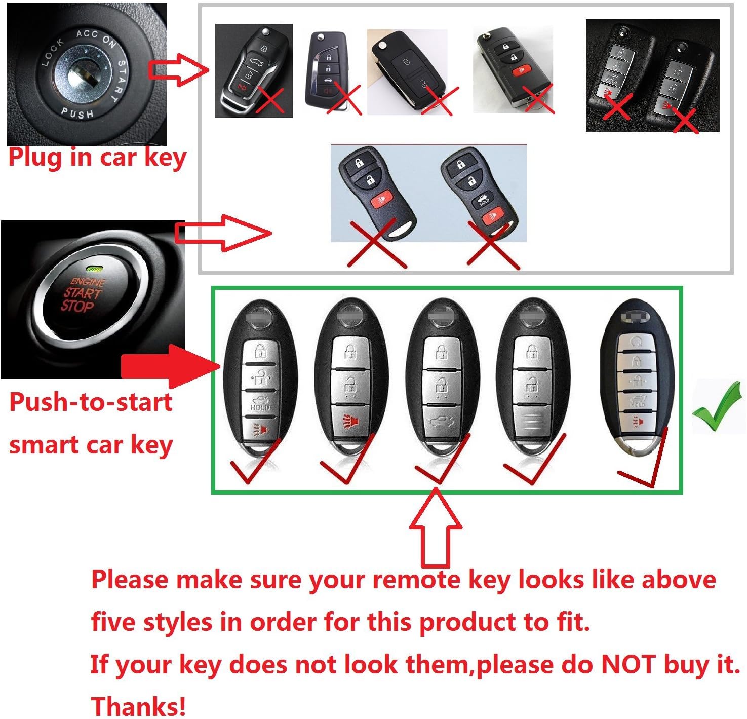 Buу 1 gеt 1 M.JVisun Genuine Carbon Fiber Key Fob Cover for Nissan 370Z Altima Maxima Murano Armada GT-R Leaf Sentra Rogue Pathfinder Versa Smart Car Remote Key Fob Case for Men Women - Red