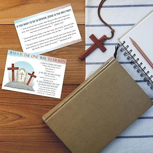 Miniatura 10 de Zhanmai 200 tarjetas de plan de salvación a granel, tratados del Evangelio, postales sagradas de bolsillo, tarjetas de oración, versículos bíblicos