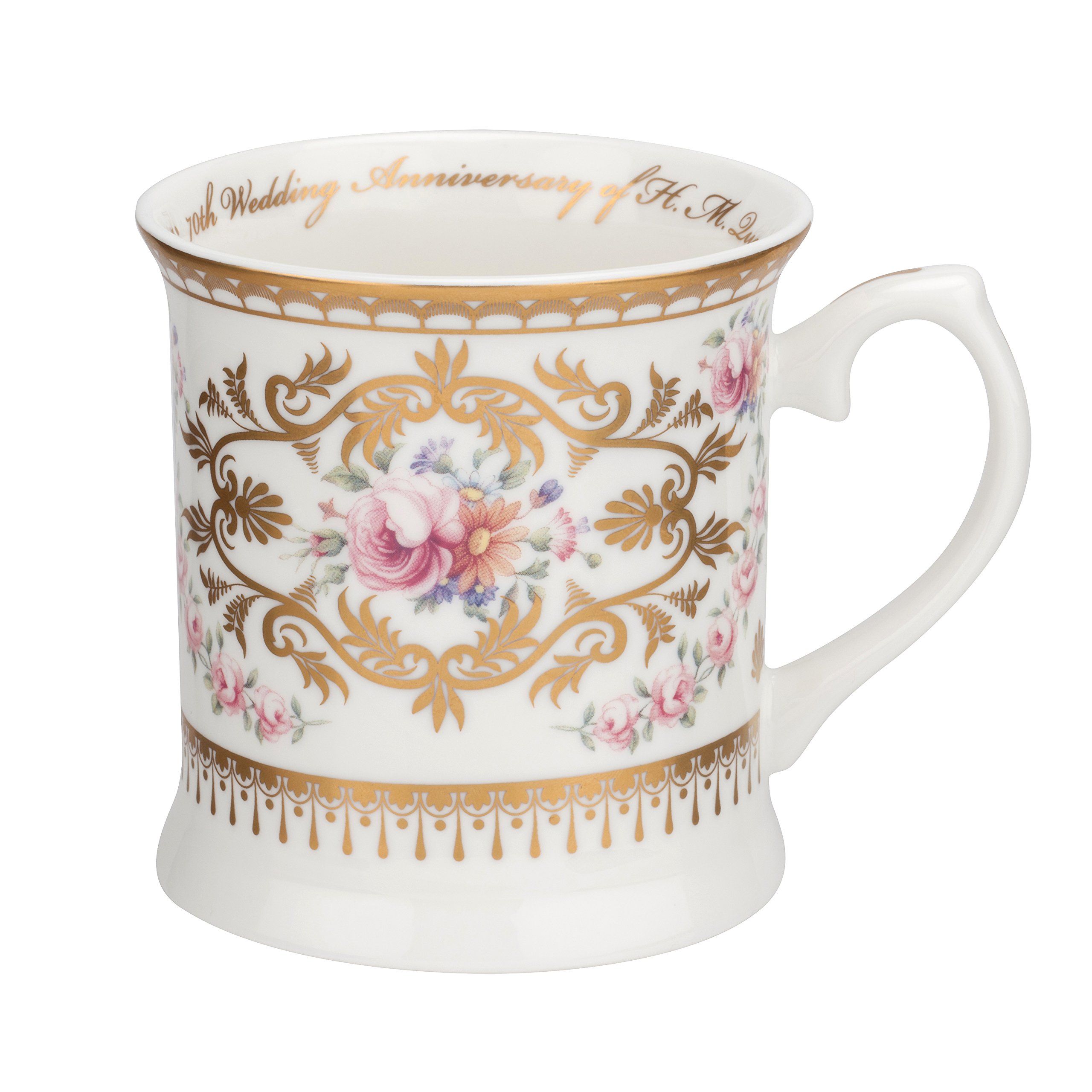 Portmeirion Multi Coloured Royal Worcester Queen 70Th W.ann. Tankard,