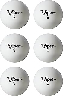 Viper Table Tennis Balls: White 40 mm Regulation Size, 6 Pack