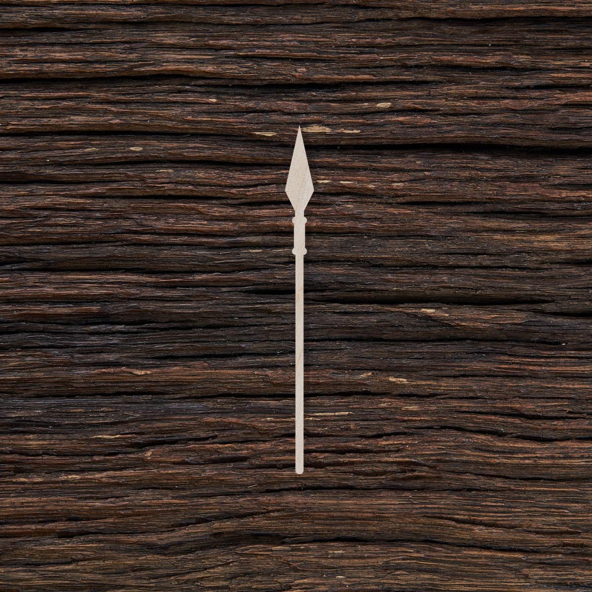 Juego de 10 lanzas de madera para manualidades y decoración – Collar de lanza – Forma de lanza – Imán de lanza, 1x12.7 cm