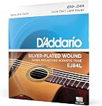 D'Addario EJ83L Gypsy Jazz Acoustic Guitar Strings, Ball End, Light, 10-44