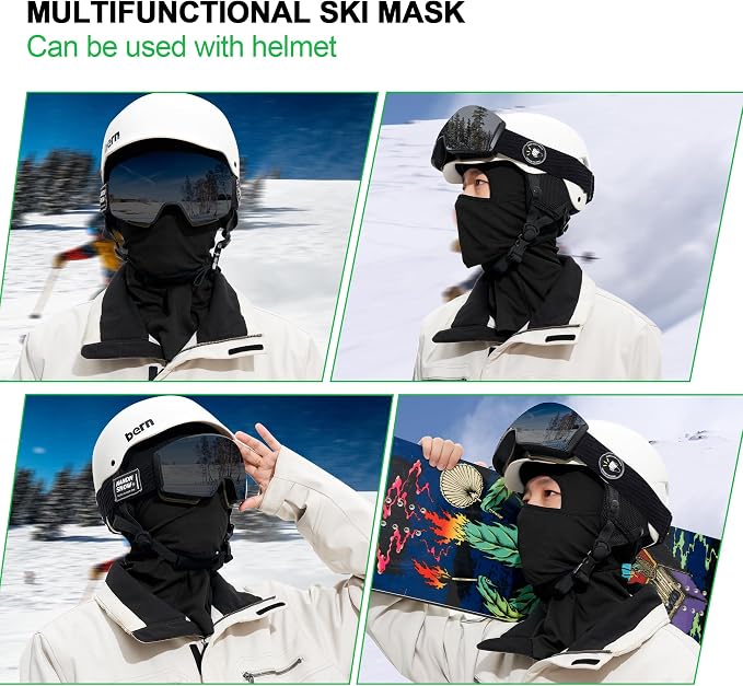 Balaclava para esquí 3 piezas para hombre y mujer miniatura 7