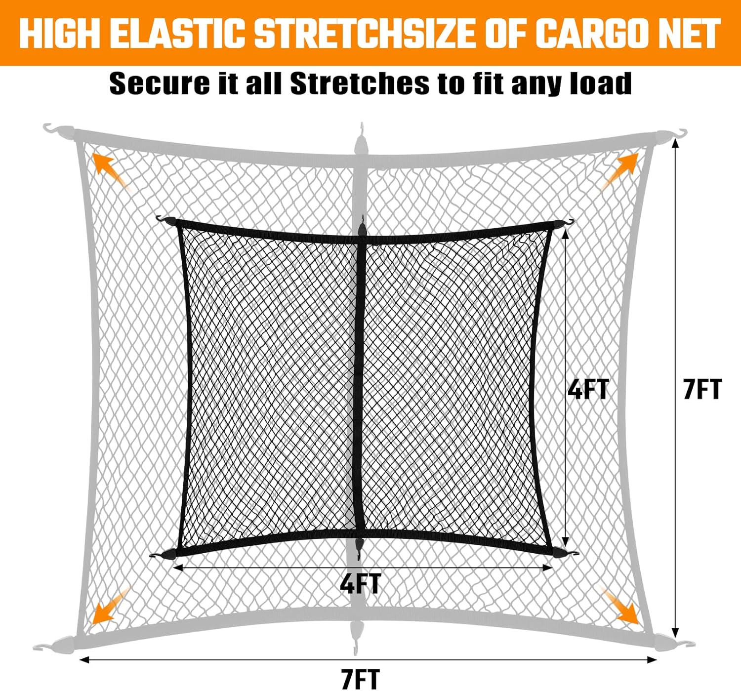 Truck Bed Mat and Cargo Net Compatible with 2020-2025 Jeep Gladiator 5FT Truck Bed Replacement, Truck Net TPE Cargo Bed Liner All Weather Cargo Mat for Jeep Gladiator Accessories