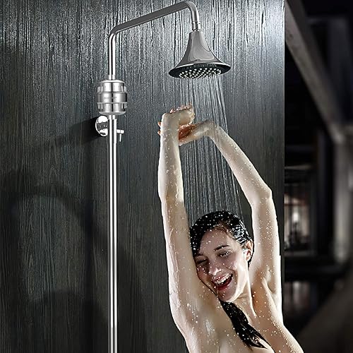 Miniatura 3 de Filtro de ducha para agua dura, cartucho de filtro de cabezal de ducha reemplazable integrado de 15 etapas, universal que transforma el eccema de