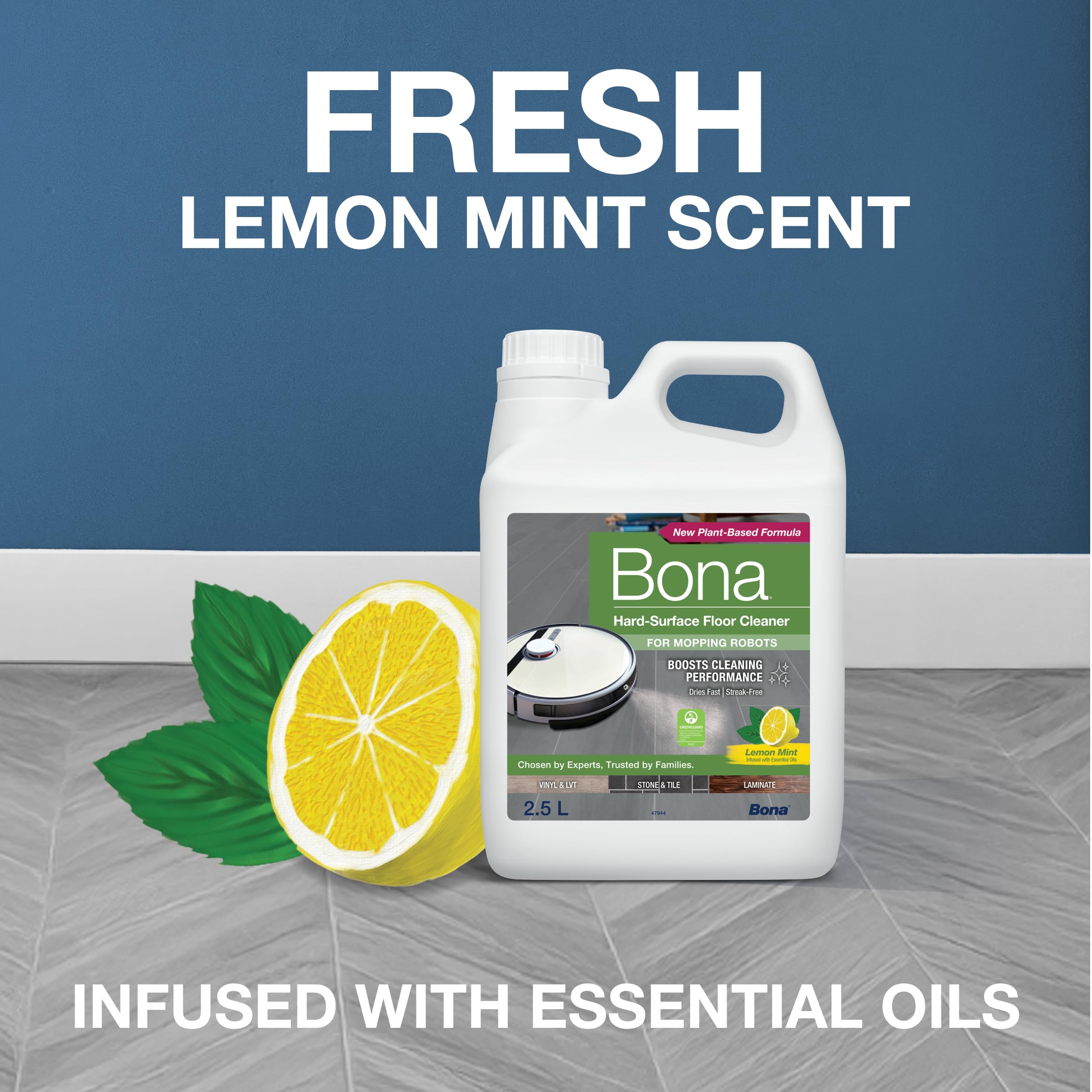 Bona Hard-Surface Floor Cleaner for Mopping Robots 2,5 l