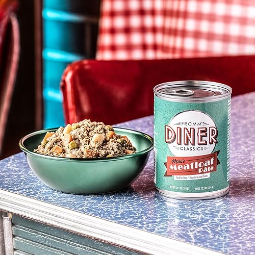 Miniatura 2 de Fromm Diner Classics Milo's Meatloaf Paté - Comida húmeda prémium para perros, receta de cerdo, caja de 12 latas