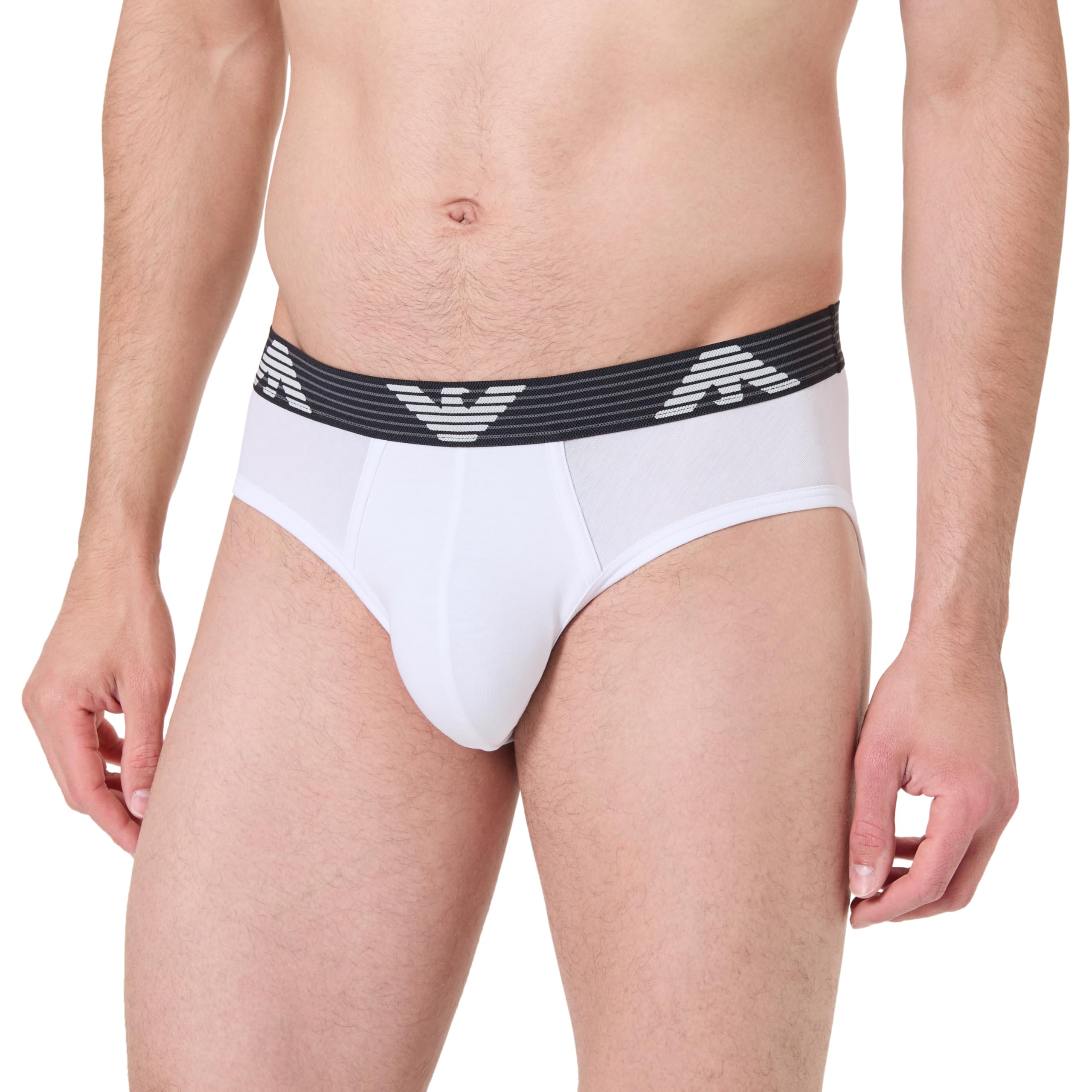 EMPORIO ARMANI Man Textured Logoband Brief White S