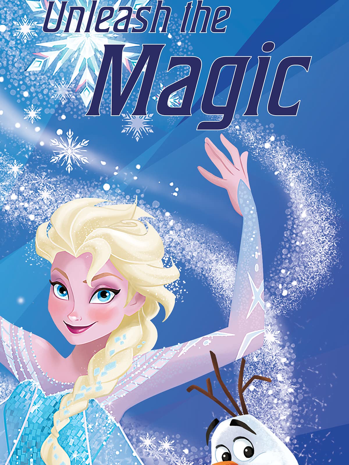 Athom Living Disney Frozen Elsa (Blue) Themed Cotton Double Bedsheet Set with 2 Matching Pillow Cover, Premium Soft Fabric, Vibrant Designs, Perfect for Kids Bedroom, Easy Wash & Durable | 270x270 cm 1